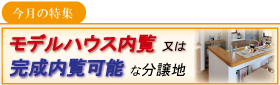 建物内覧が出来る分譲地特集