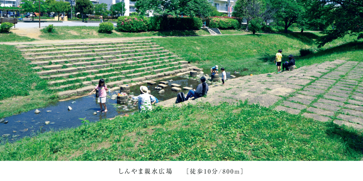 ※現地からの距離は各施設から最も遠い区画を起点とした地図上の概則です。徒歩分数は80m=1分で換算、端数は切り上げています。