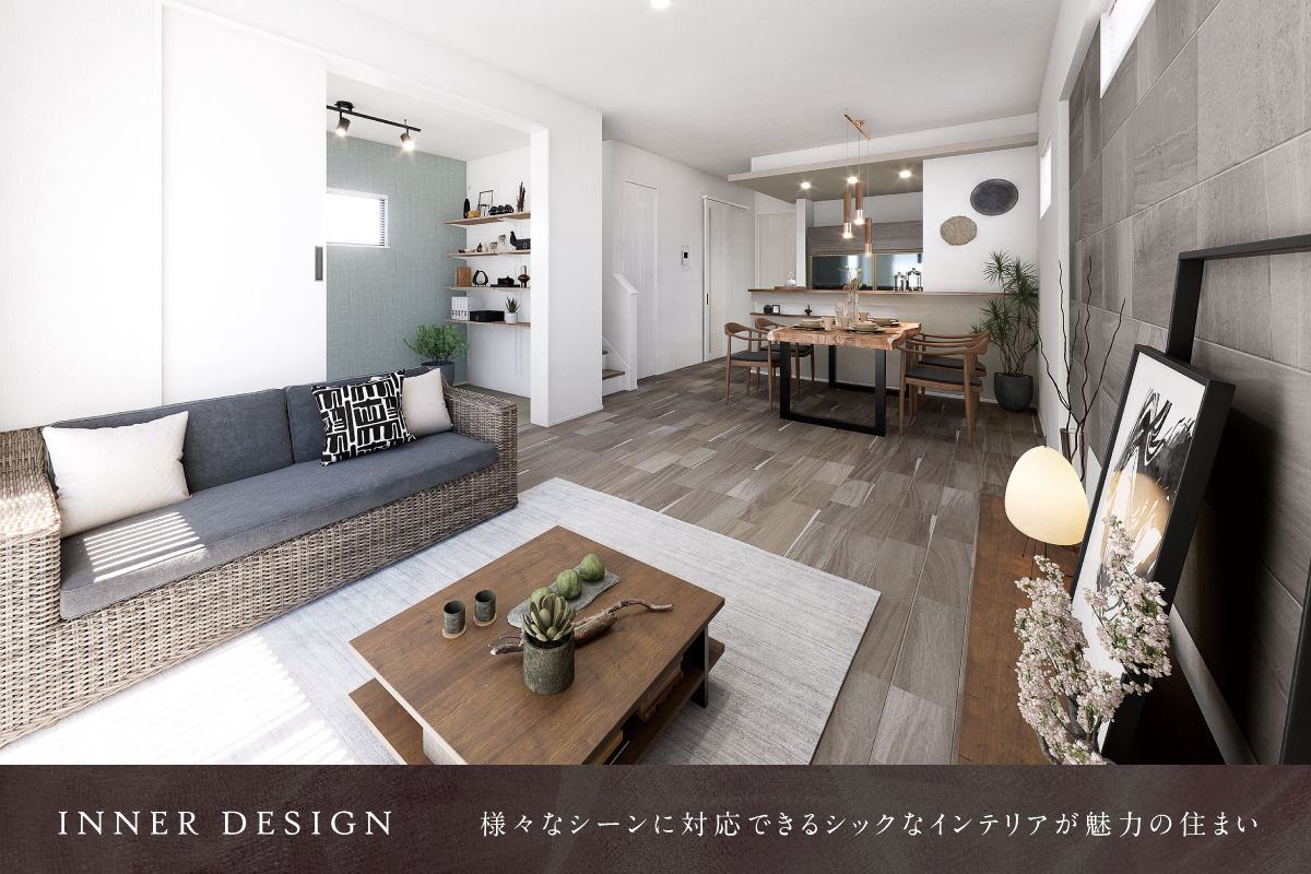 パースは図面を基に描き起こしたもので実際とは多少異なります。