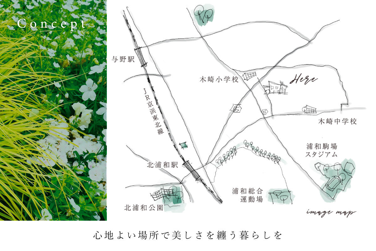 画像はイメージです。掲載の地図は現地周辺を簡略化して描いたもので、道路形状等は実際とは異なります。