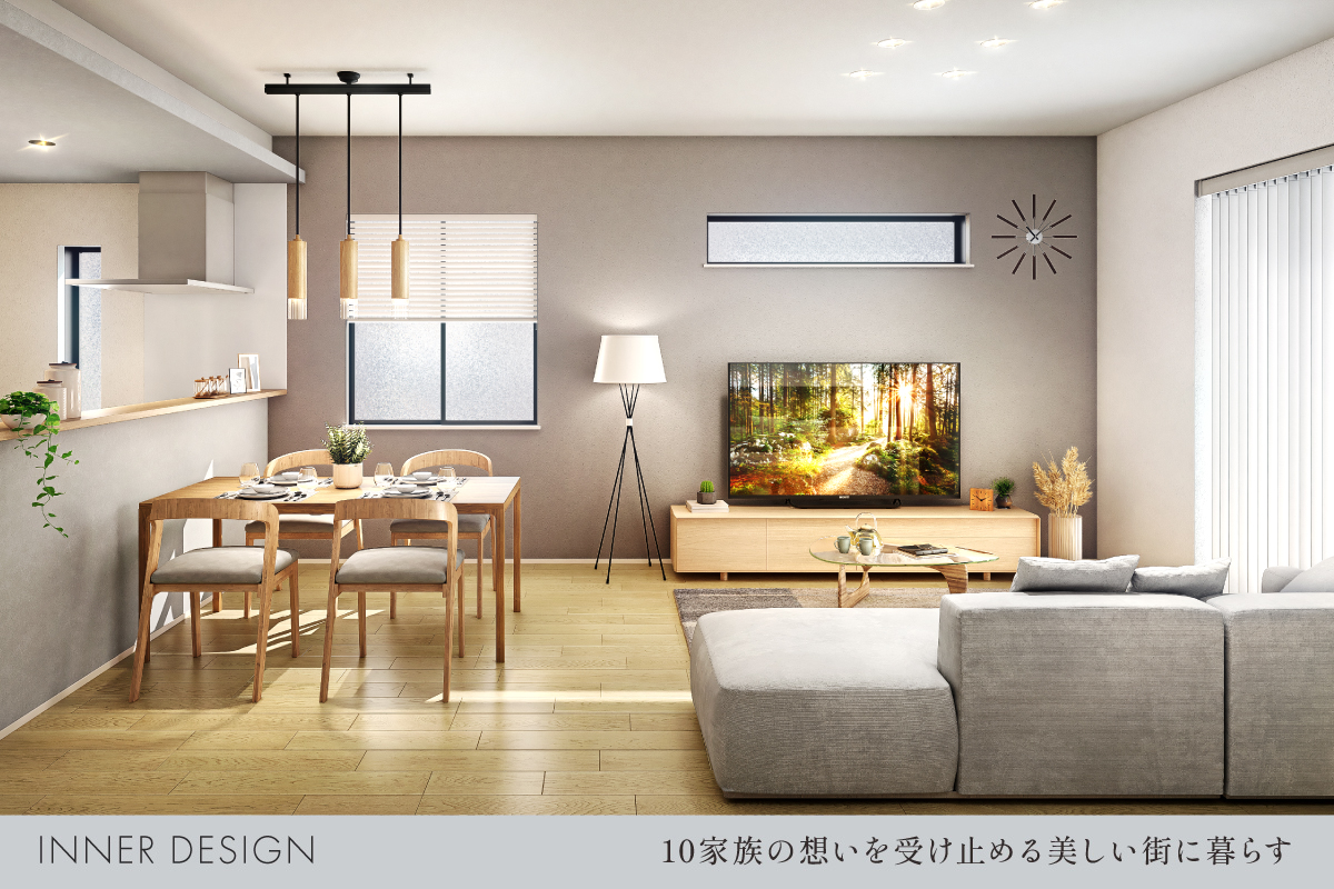 掲載の完成予想図(パース)は図面を基に描き起こしたもので、実際とは多少異なります。