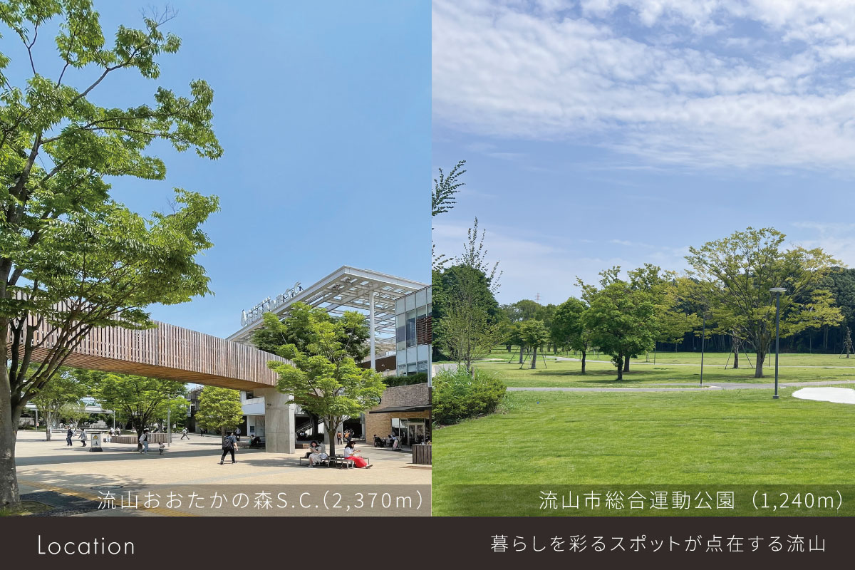 現地からの距離は各施設から最も遠い区画を起点とした地図上の概測です。
