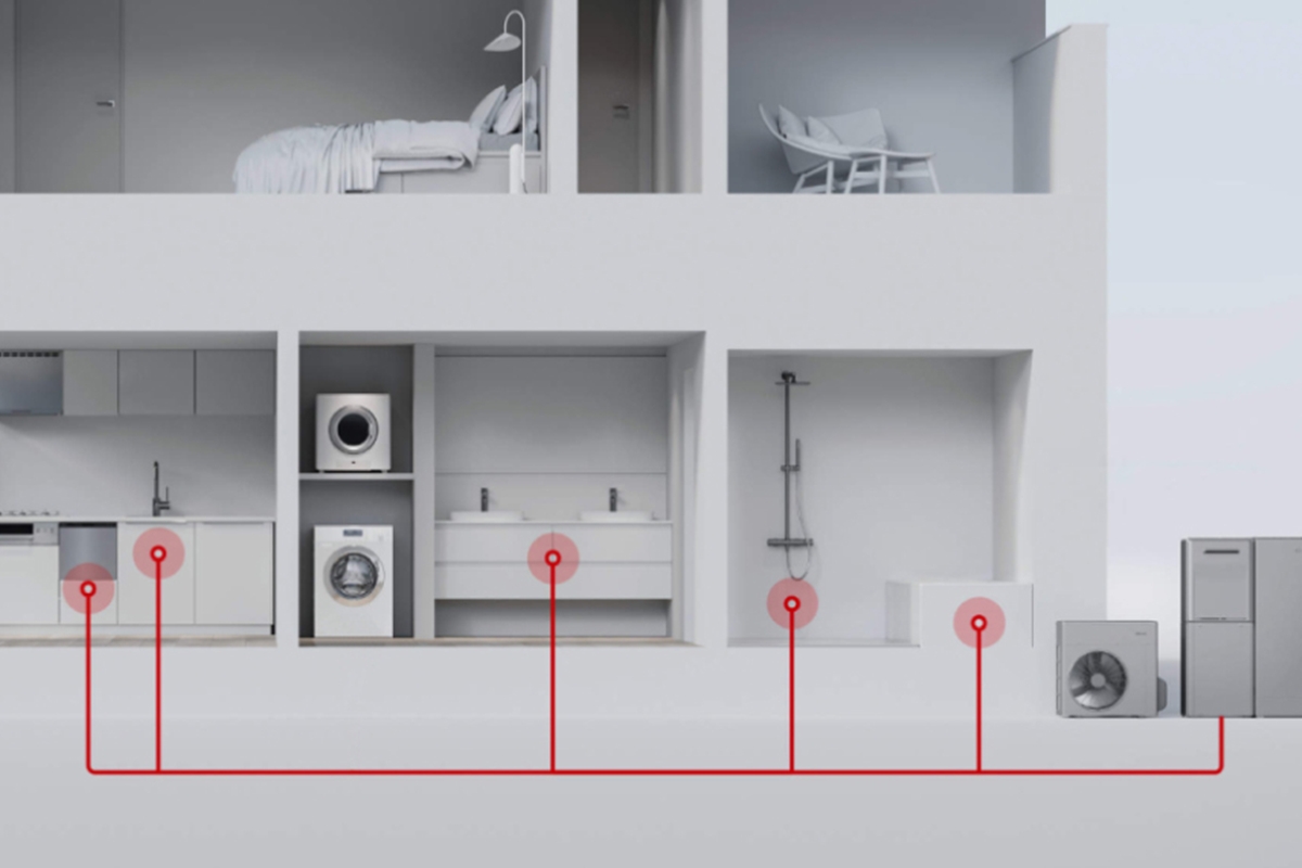 【ウルトラファインバブル入りのお湯が家じゅうどこでもつかえる】