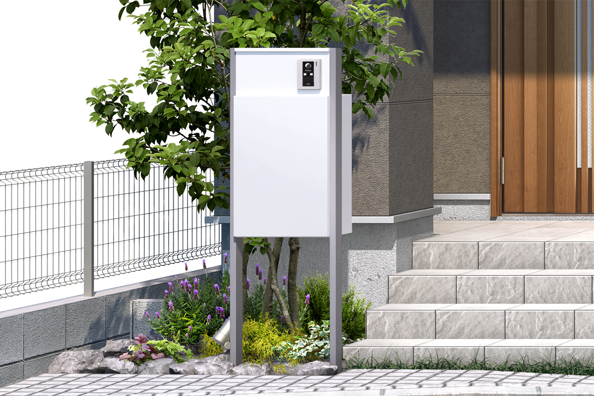 【宅配ボックス付き機能門柱】